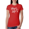 thumbnail image 1 of Mom Life Best Mom Mother's Day Gift Blessed Family Kids | Womens Mother's Day Slim Fit Junior Tee, Red, X-Large, 1 of 4