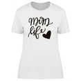 thumbnail image 1 of Mom Life Black Heart Graphic T-Shirt Women -Image by Shutterstock, Female Small, 1 of 2