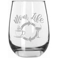 thumbnail image 1 of Mom Life Coffee Wine Repeat Wine Lover Etched 15.25oz Libbey Stemless Wine Glass, 1 of 1