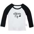 thumbnail image 1 of Mom Life Funny T shirt For Baby, Newborn Babies T-shirts, Infant Tops, 0-24M Kids Graphic Tees Clothing (Long Black Raglan T-shirt, 6-12 Months), 1 of 4