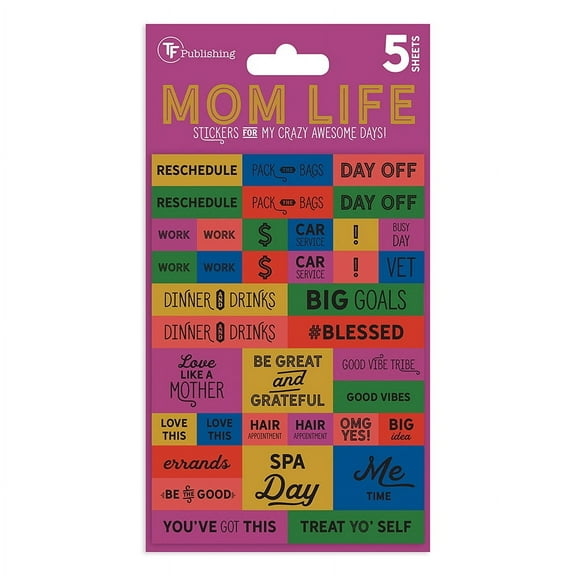 Mom Life Planning Stickers - for Family Birthdays, Events, Celebrations - for planners, notebooks, journals, calendars