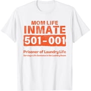 Mom Life Prisoner Inmate Funny Jail Halloween Costume T-Shirt