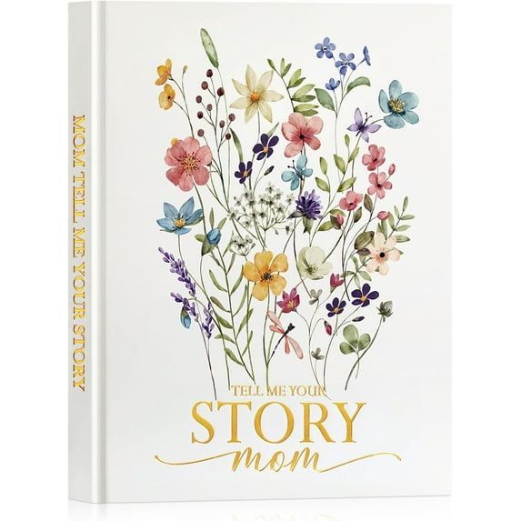 Mom Life Story Book Journal with 270+ Prompts, Leather Hardcover Mother Story Guided Journal, Mom Memory Keepsake Heirloom Book to Fill Out, Mother's Day Birthday Christmas Gift for Mom