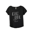 thumbnail image 1 of Mom Life To Insanity And Beyond Women's Fashion Slouchy Dolman T-Shirt Tee Heather Black Small, 1 of 3