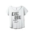 thumbnail image 1 of Mom Life To Insanity And Beyond Women's Fashion Slouchy Dolman T-Shirt Tee Heather White 3X-Large, 1 of 3