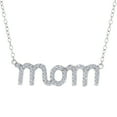 thumbnail image 1 of Mom Logo And CZ Necklace In Sterling Silver, 18, 1 of 4