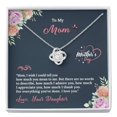 thumbnail image 1 of To My Mom Love Knot Necklace, To Mom Mothers Day Gift, Gift For Mom, Mom Gift, Mom Necklace. Jewelry From Daughter To Mom, Mothers Day, Necklaces with Meaningful Messages Card Inside, 1 of 6