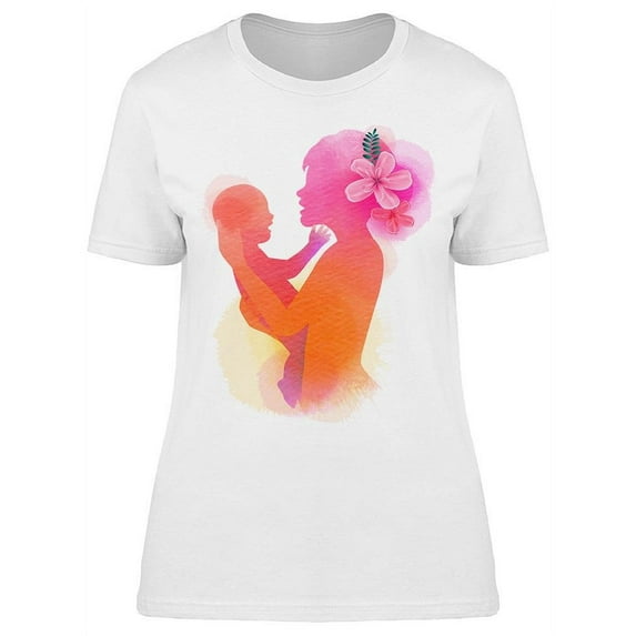 Mom Love Me With Her Hearth T-Shirt Women -Image by Shutterstock, Female Large