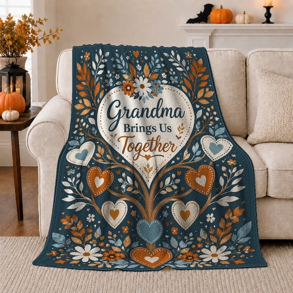 Mom Love Message Postal Hearts And Floral Collage Warm Scrapbook Style Moms Sentimental Scrapbook Collage Warm Flannel Blanket, Mother's Day Gift for Bedroom and Living Room Home Decor