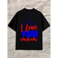 thumbnail image 1 of Mom Love T-Shirt Mens black Breathable fabric, crew neck, short sleeves Classic Unisex Shirt Graphic tshirts Funny Unisex Shirt Crewneck tshirts Funny Unisex Shirt Printed tshirts, 1 of 7