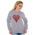 thumbnail image 1 of Mom Loves You Heart Mothers Day Women Plus Size Crewneck Sweatshirt Brisco Brands 2X, 1 of 5