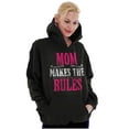 thumbnail image 1 of Mom Makes the Rules Funny Mothers Women Plus Size Graphic Pullover Hoodie Brisco Brands 2X, 1 of 3