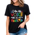 thumbnail image 1 of Mom Mama Autistic Autism Awareness Month T-Shirt for Women Black 3X-Large, 1 of 4
