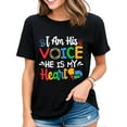 thumbnail image 1 of Mom Mama Autistic Autism Awareness Month T-Shirt for Women Black Small, 1 of 4