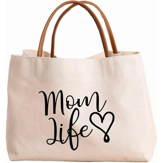 Mom Mama Bag Mother Gifts Momlife Tote for Hospital, Shopping, Beach, Travel