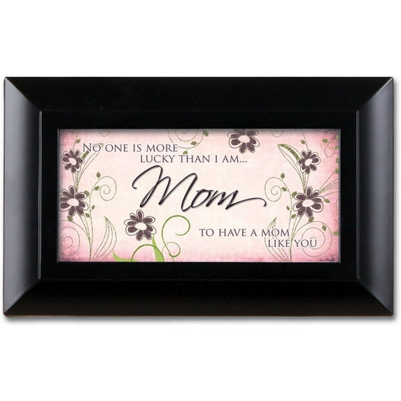 Mom Matte Black Petite Music Box / Jewelry Box Plays Wonderful World