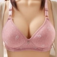 thumbnail image 1 of Mom Of The Middle-aged And Elderly Thin Without Steel Ring Large Breasts Show Small Soft Thin Of The Top Support Bra Clothing Summer Clearance Purple, 42, 1 of 3