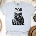 thumbnail image 1 of Mom Mode Raccoon Graphic T-Shirt for Women Cute Animal Tee, Ash, Size XL, 1 of 6