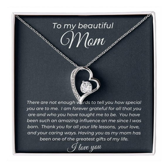 To My Mom Mother'S Day Jewelry | Mothers Day Gift From Daughter | Mother'S Day Necklace To Mom From Son | Mothers Day From Daughter Unique, Necklaces with Meaningful Messages Card Inside