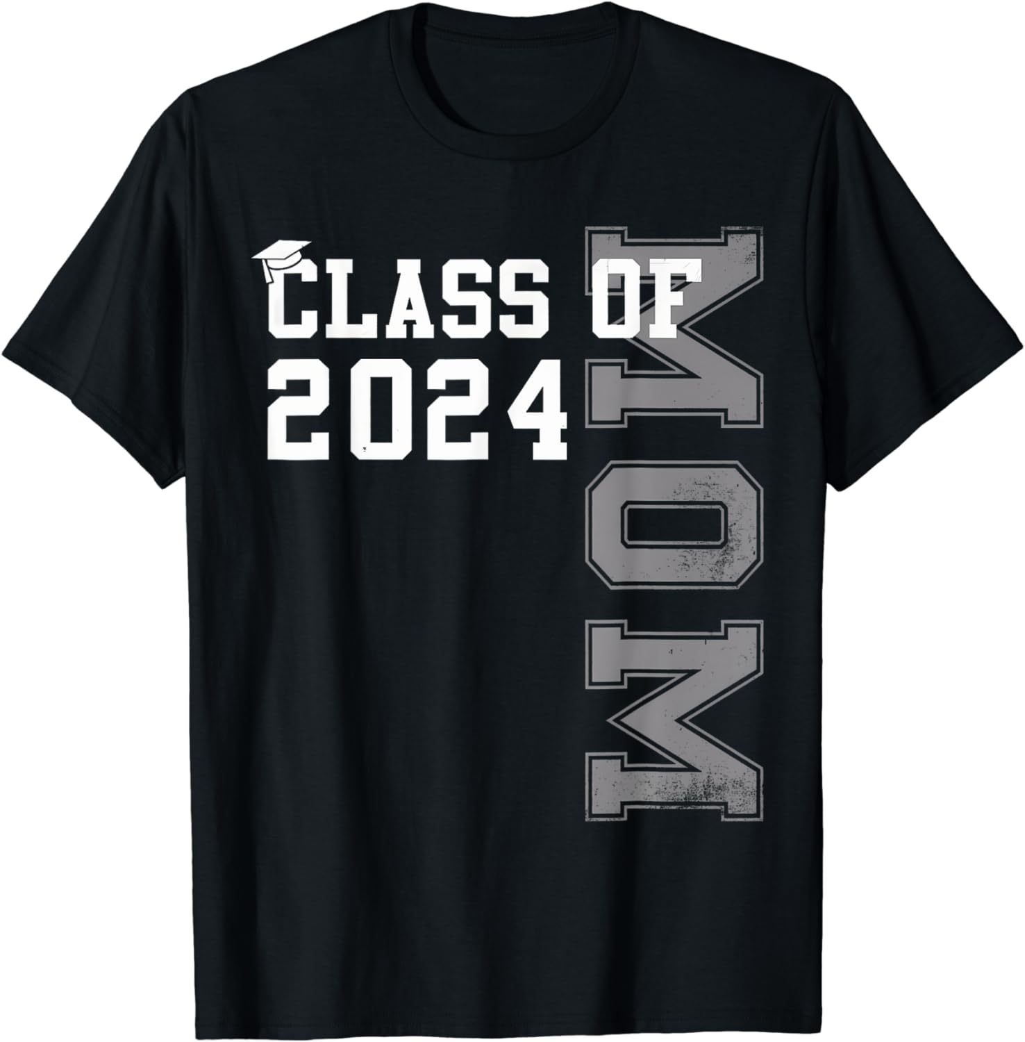 Mom Mother Senior 2024 Proud Mom Of A Class Of 2024 Graduate Cotton T ...