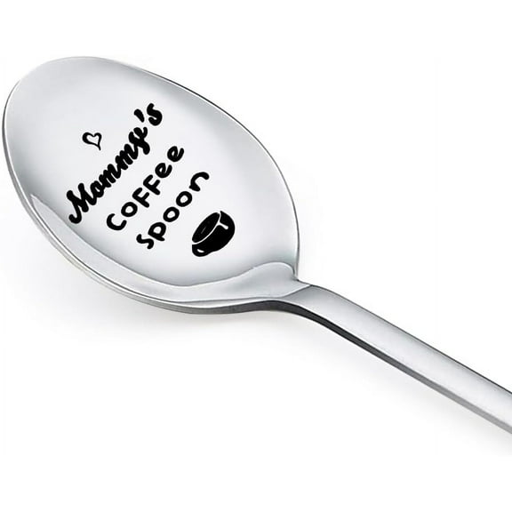 Mom Mothers Day Gifts for Mommy Mama from Daughter Son Mammy's Coffee Spoon for Mom Mother Birthday Christmas Gift for Mom Mother Women Funny Engraved Coffee Tea Spoon for Mommy Mom Mammy