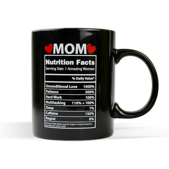 Mom Mug - Christmas Day Gifts from Daughter - Ideas for the World''s Best Mom - Unique 11oz Ceramic Cup - Birthday Gift from Daughter - Gift for Mom - Black