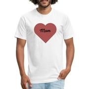 Mom, Mum, Heart, Red, Love, Family Fitted Cotton / Poly T-Shirt