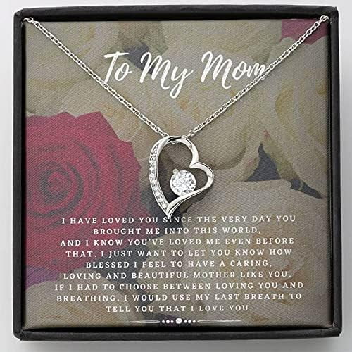 To My Mom Necklace, Forever Love Necklace, Gift Mom From Daughter, Mother's Day, Gifts for On Anniversary, Birthday, Silver necklace, Jewelry for Woman I have loved you since the very day