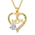 thumbnail image 1 of Mom Necklace I Love You Mom Gifts Mother's Day Gifts 925 Sterling Silver Necklace Birthstone Necklace for Mom Birthday Gifts for Mom Gifts from Daughters Son Gifts For Women （G-White), 1 of 5