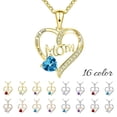 thumbnail image 1 of Mom Necklace I Love You Mom Gifts Mother's Day Gifts 925 Sterling Silver Necklace Birthstone Necklace for Mom Birthday Gifts for Mom Gifts from Daughters Son Gifts For Women, 1 of 4