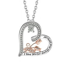 Mom Necklace S925 Sterling Silver Always My Mother Forever My Friend Love Heart Butterfly Pendant Necklaces Jewelry Gifts for Mom Grandmother Nana