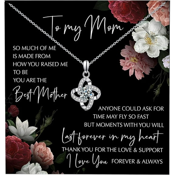 To My Mom Necklace From Son Daughter, Necklace for Mom, Gifts For Mom, Meaningful Gifts For Mother, Pendant Jewelry with Message Card, Mother's Day Gift,Birthday Gift, Valentines Day Gifts for Mom