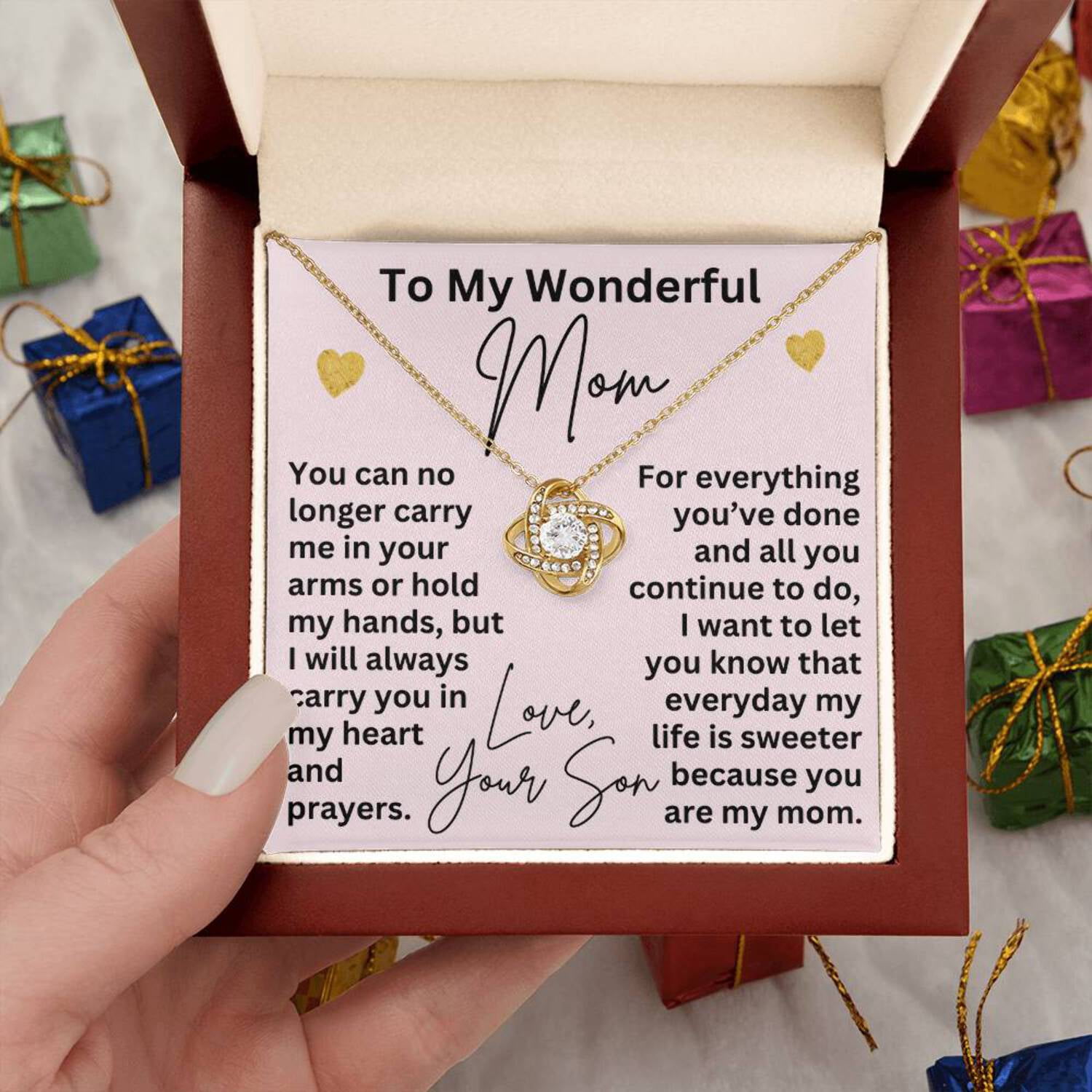 To My Mom Necklace from Son Mom Christmas Gifts from Son I Will Always ...