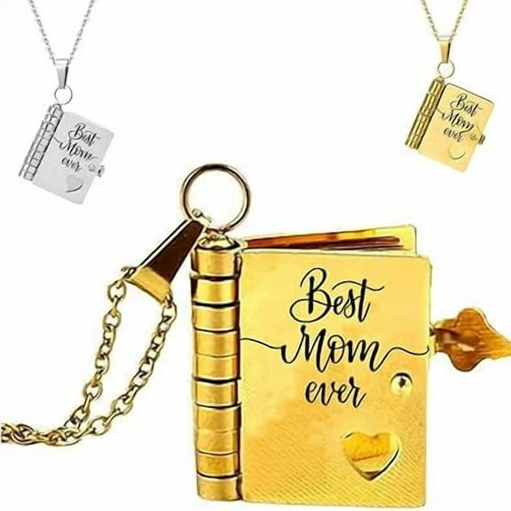 Mom Necklace for Women - Heartfelt Message Jewelry for Mom from Daughter Son, My Incredible mom Book Necklace, Personalized Hummingwings book necklace, Carries Everlasting Love