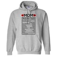 thumbnail image 1 of Mom Nutrition Facts Hoodie Sweatshirt Unisex 3X-Large Grey, 1 of 5