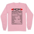 thumbnail image 1 of Mom Nutrition Facts Long Sleeve Shirt Unisex Small Pink, 1 of 5