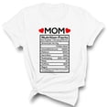 thumbnail image 1 of Mom Nutrition Facts Shirt Unisex Large White, 1 of 5