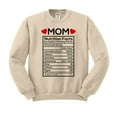 thumbnail image 1 of Mom Nutrition Facts Sweatshirt Unisex Small Sand, 1 of 5