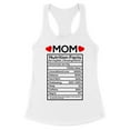 thumbnail image 1 of Mom Nutrition Facts Tank Top Fitted Racerback Women's Large White, 1 of 5