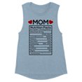 thumbnail image 1 of Mom Nutrition Facts Women's Muscle Tank X-Large Stonewash Denim, 1 of 5