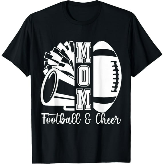 Mom Of Both Proud Football And Cheer Mom T-Shirt