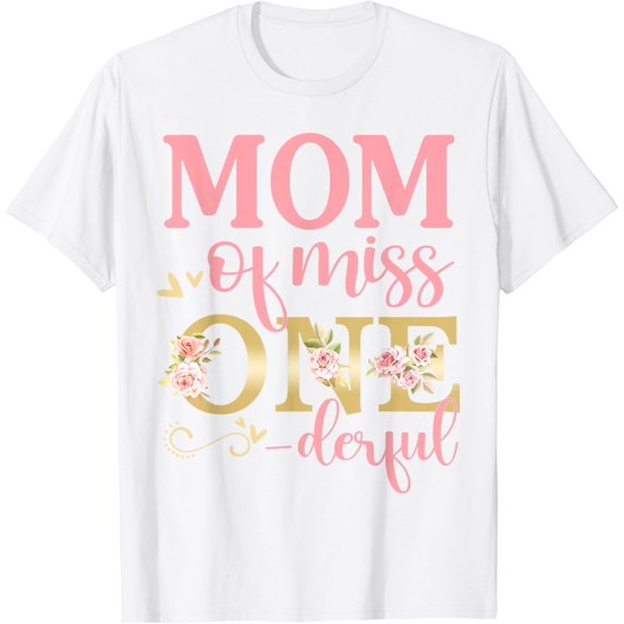 Mom Of Little Miss Onederful 1St Birthday Family Matching T-Shirt Unisex S-5XL Hot Trending Shirt, Vintage Birthday Gift