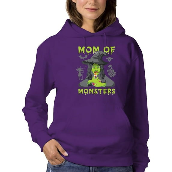 Mom Of Monsters. Funny Quote. Hoodie Women -Image by Shutterstock, Female XX-Large
