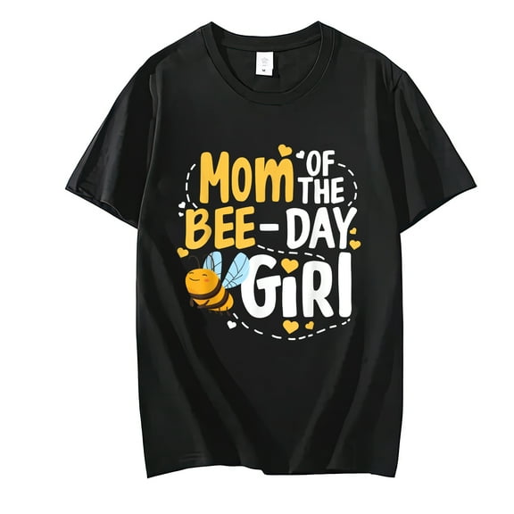 Mom Of The Bee-Day Girl Funny Bee Lover Birthday Outfit T-Shirt