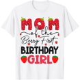 thumbnail image 1 of Mom Of The Berry First Birthday Girl Strawberry T-Shirt, 1 of 4
