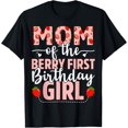 thumbnail image 1 of Mom Of The Berry First Birthday Girl Sweet Strawberry T-ShirtMen and women, Black T-shirt, size: Extra large, 1 of 4