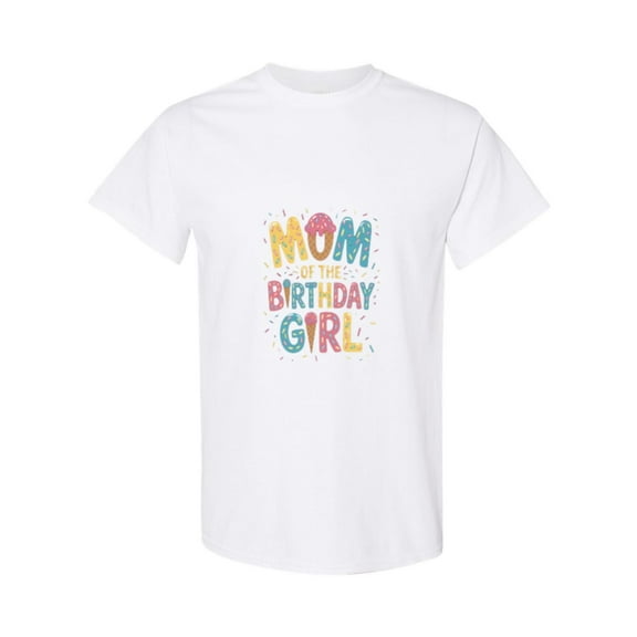 Mom Of The Birthday Girl Family Ice Cream Mother's Day Sweet Party Cute T-Shirt, for men & women, up to size 5XL