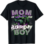 Mom Of The Birthday Monster Truck Family Matching Party T-Shirt