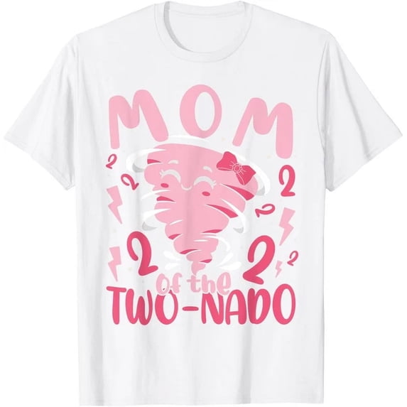 Mom Of The Two-Nado Tornado Theme 2Nd Birthday Party T-Shirt Unisex S-5XL Hot Trending Shirt, Vintage Birthday Gift