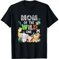 thumbnail image 1 of Mom Of The Wild One Zoo Theme Birthday Safari Animal T-Shirt, 1 of 5